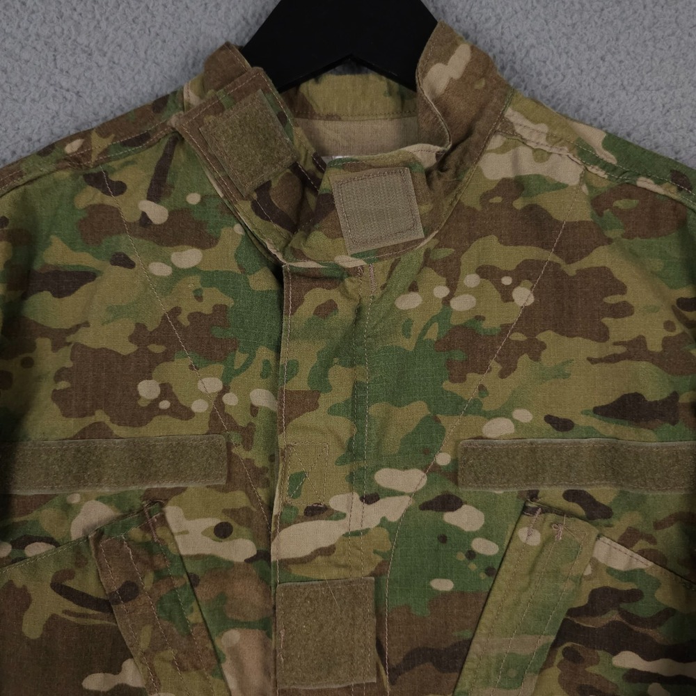 US Army Jacket Mens Medium Long Green Camo ACU Coat Insect Repellant Rip Stop - Picture 10 of 16